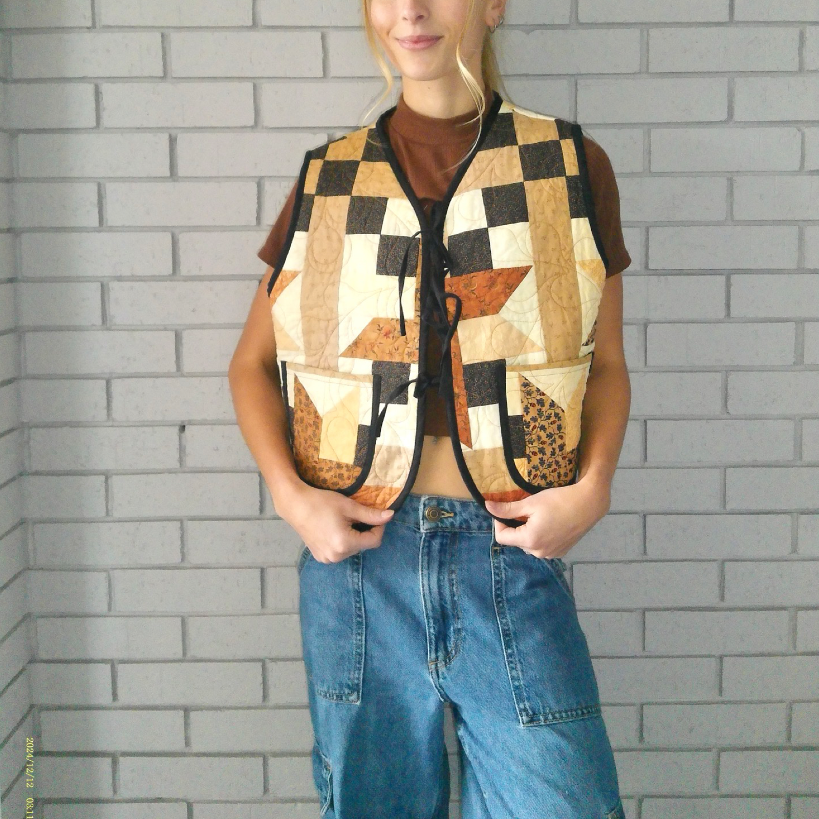 Autumn Patchwork Quilted Vest Reworks