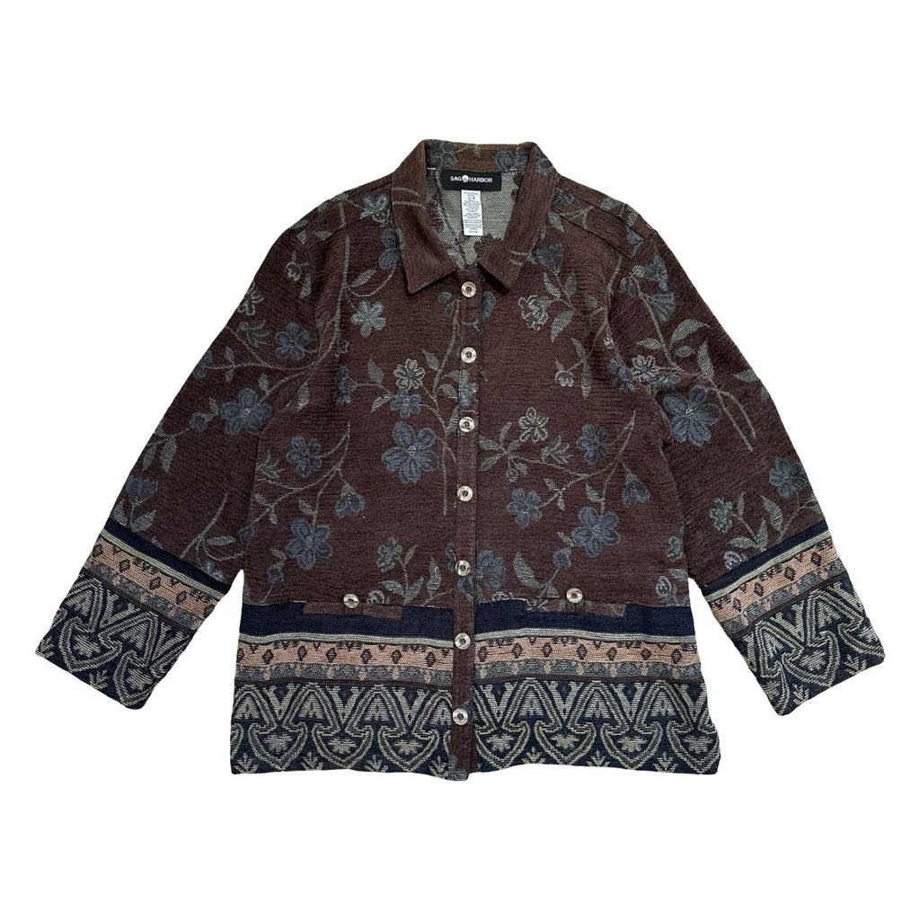 Sag Harbor XL Floral Tapestry Jacket