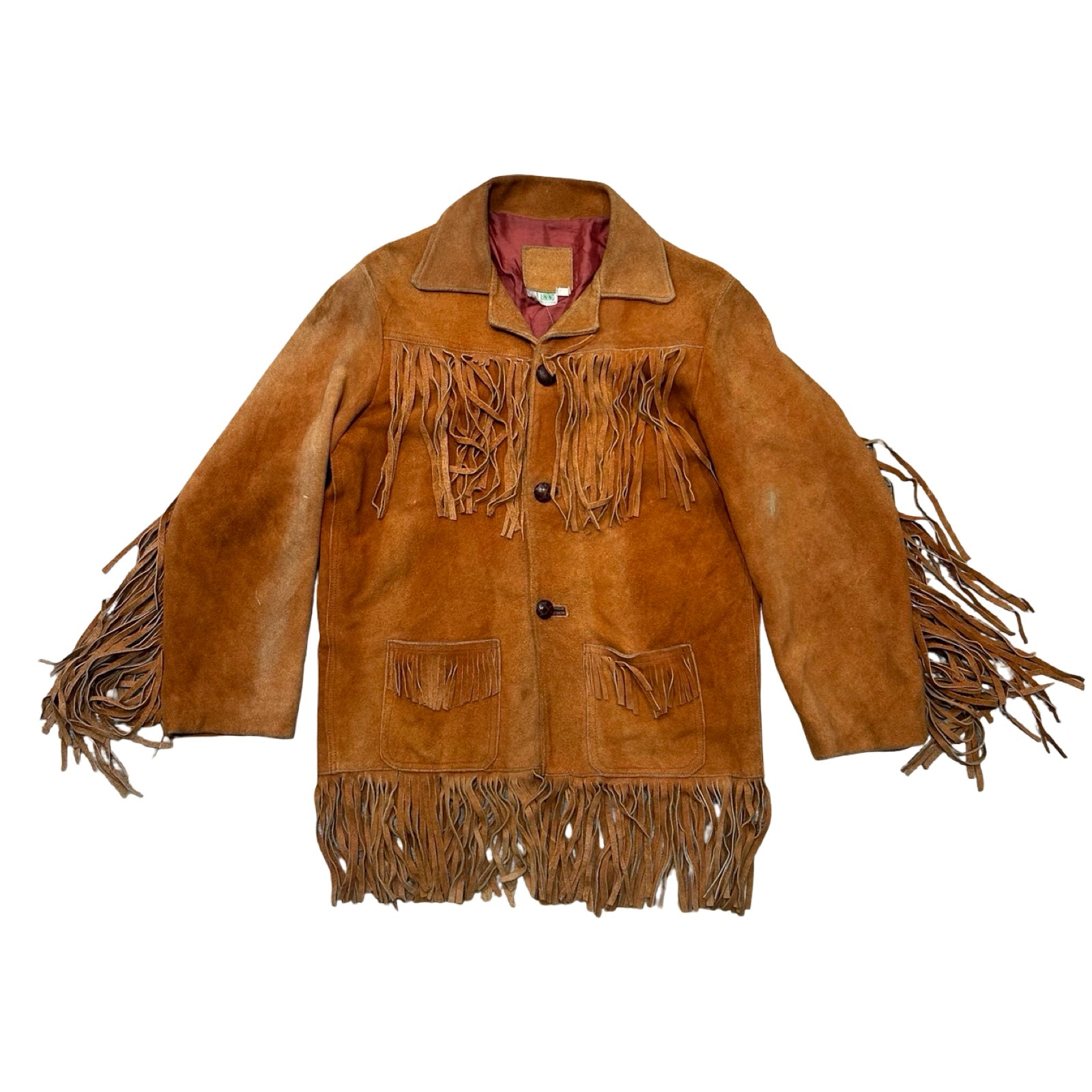 Orange Small Suede Fringe Jacket