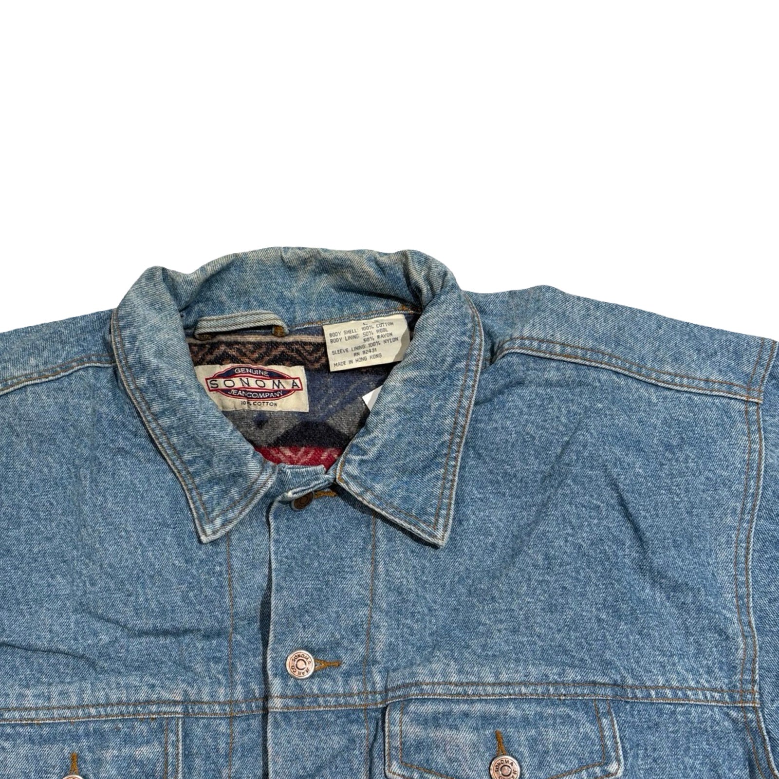 Genuine Sonoma Jean Company Large Denim Jacket