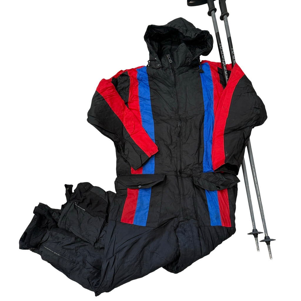 Retro Striped Small Ski Snow Suit