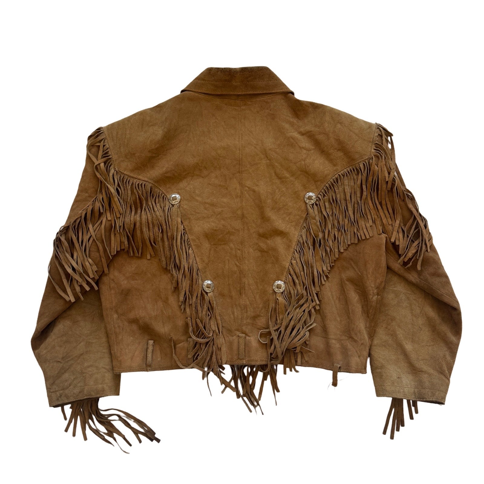 Tan Small Suede Fringe Jacket