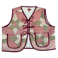 Pink & Green XL Quilted Vest Rework