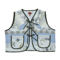 Baby Blue Florals Quilted Vest Reworks