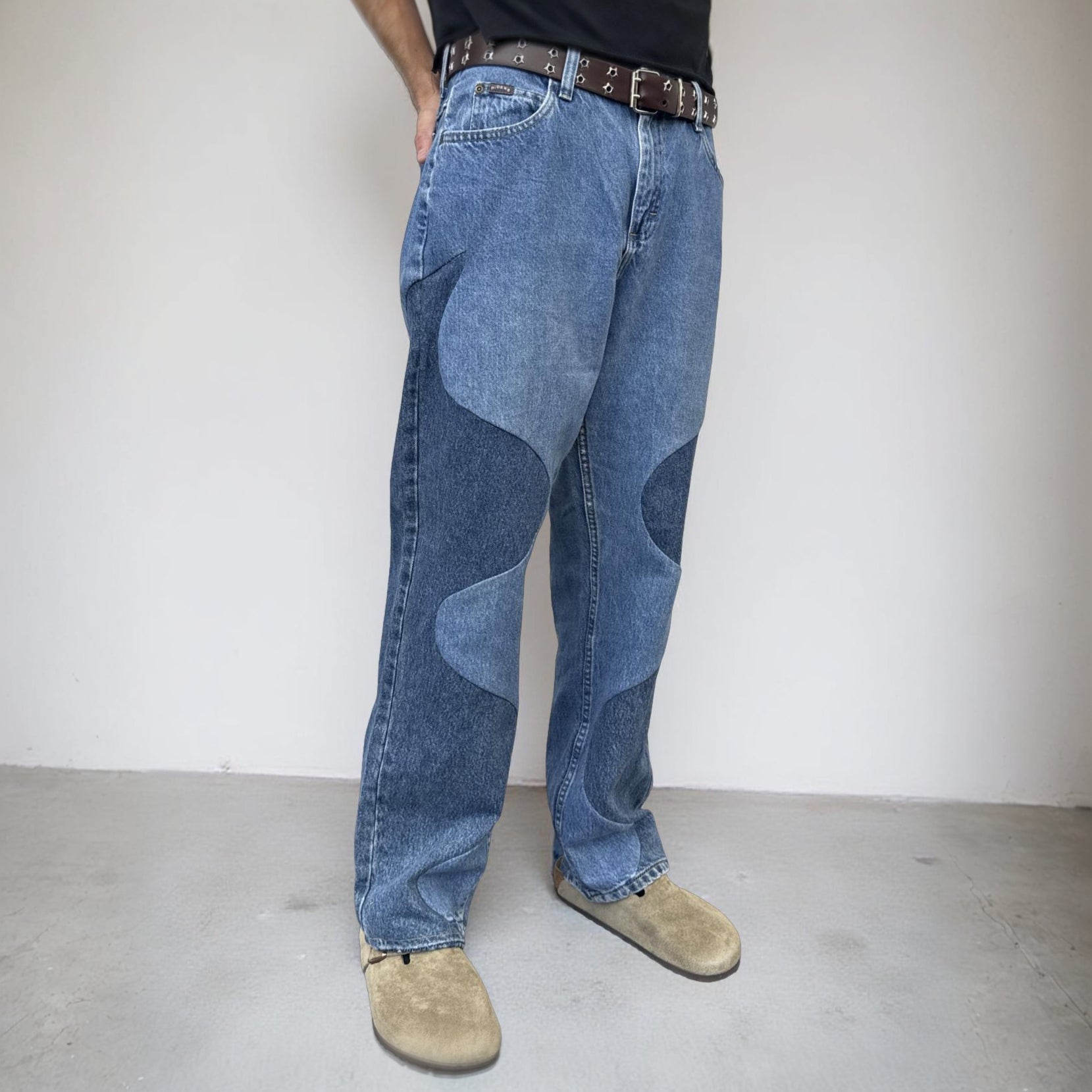 Wavecut Jeans - ThriftJam Reworked Denim Straight Leg Pants