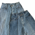 Split Seam Jeans - ThriftJam Reworked Denim Loose Leg Pants