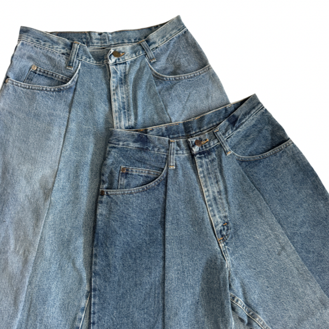 Split Seam Jeans - ThriftJam Reworked Denim Loose Leg Pants