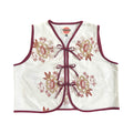 Golden Bloom Large Linen Tie Top Rework