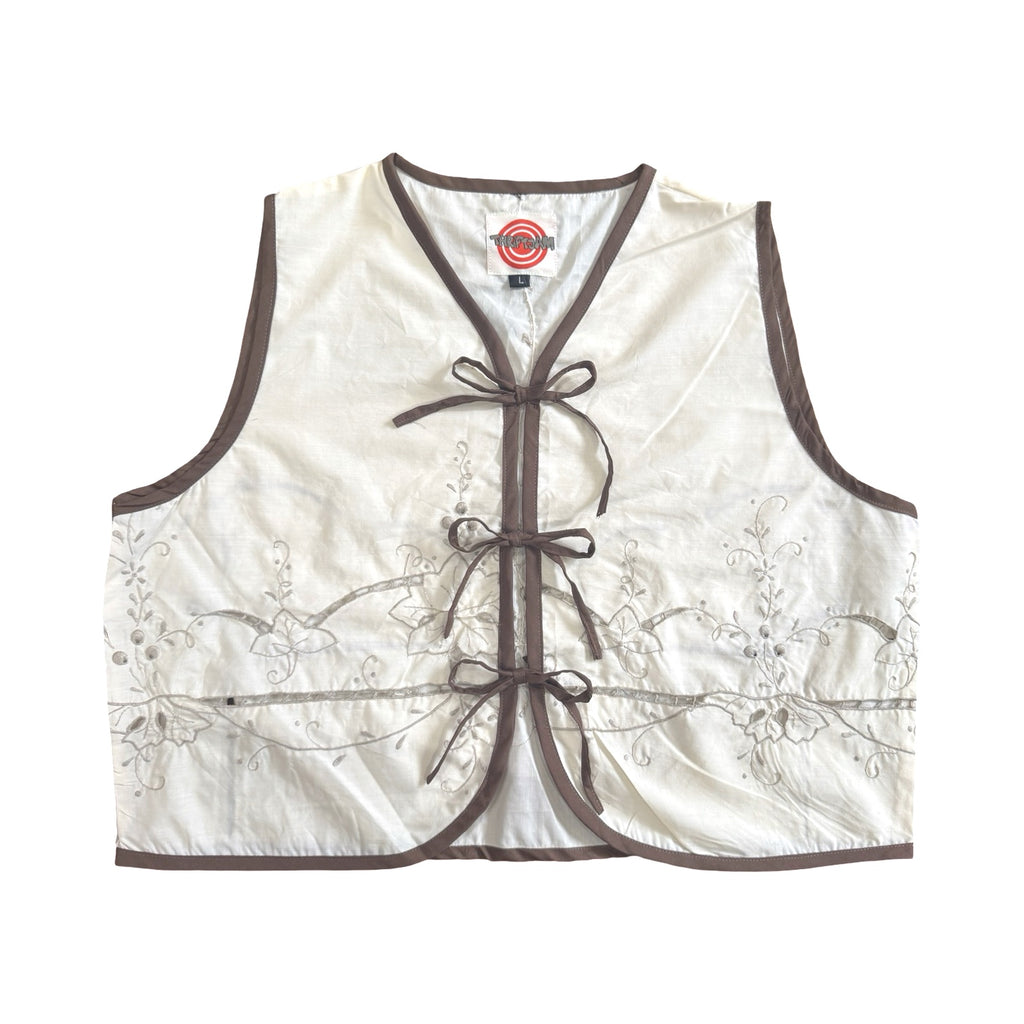 Ivory Garden Large Linen Tie Top Rework