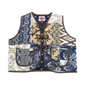 Blue & Brown Medallion Quilted Vest Reworks