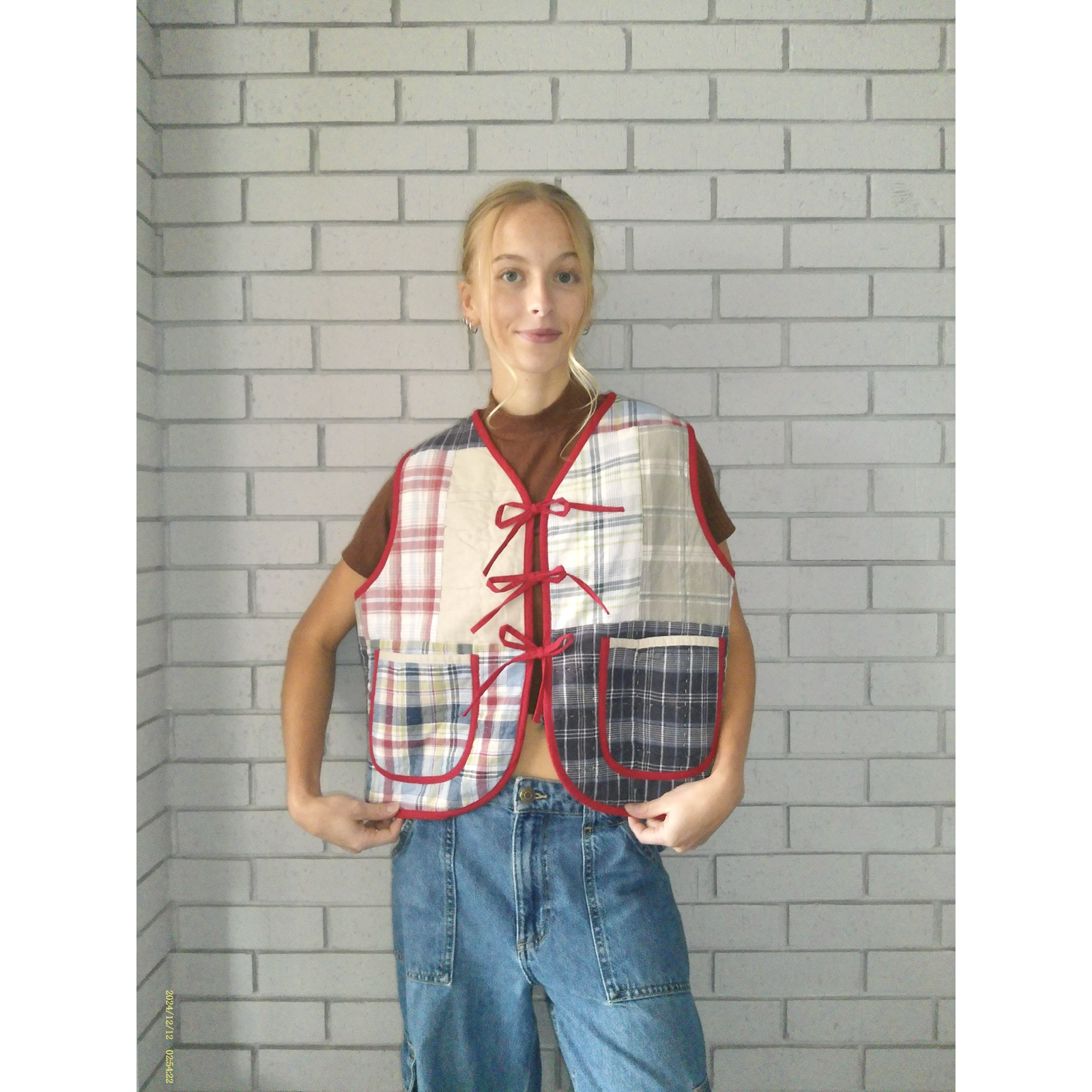Flannel Patchwork Quilted Vest Reworks