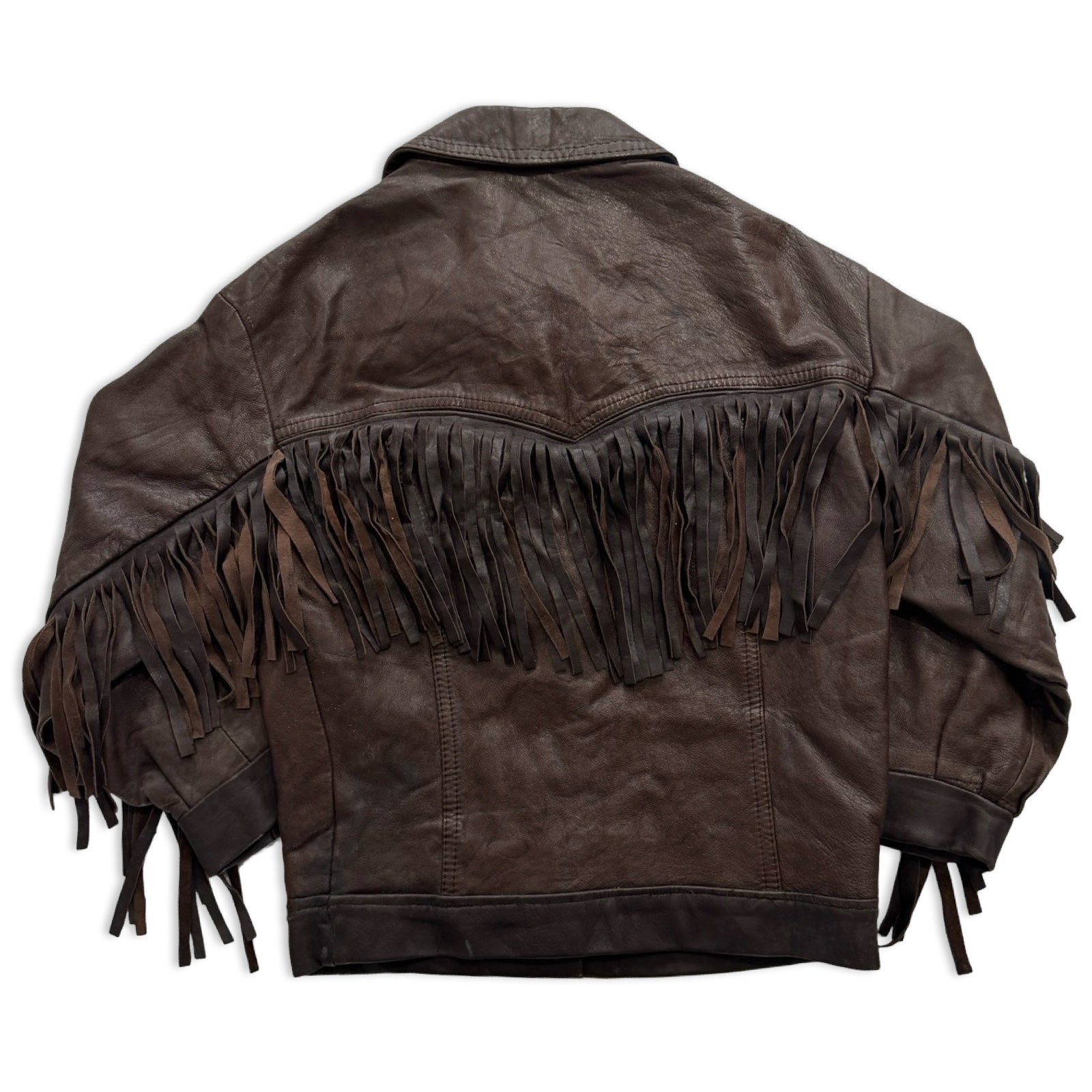 Youth Medium Leather Fringe Jacket