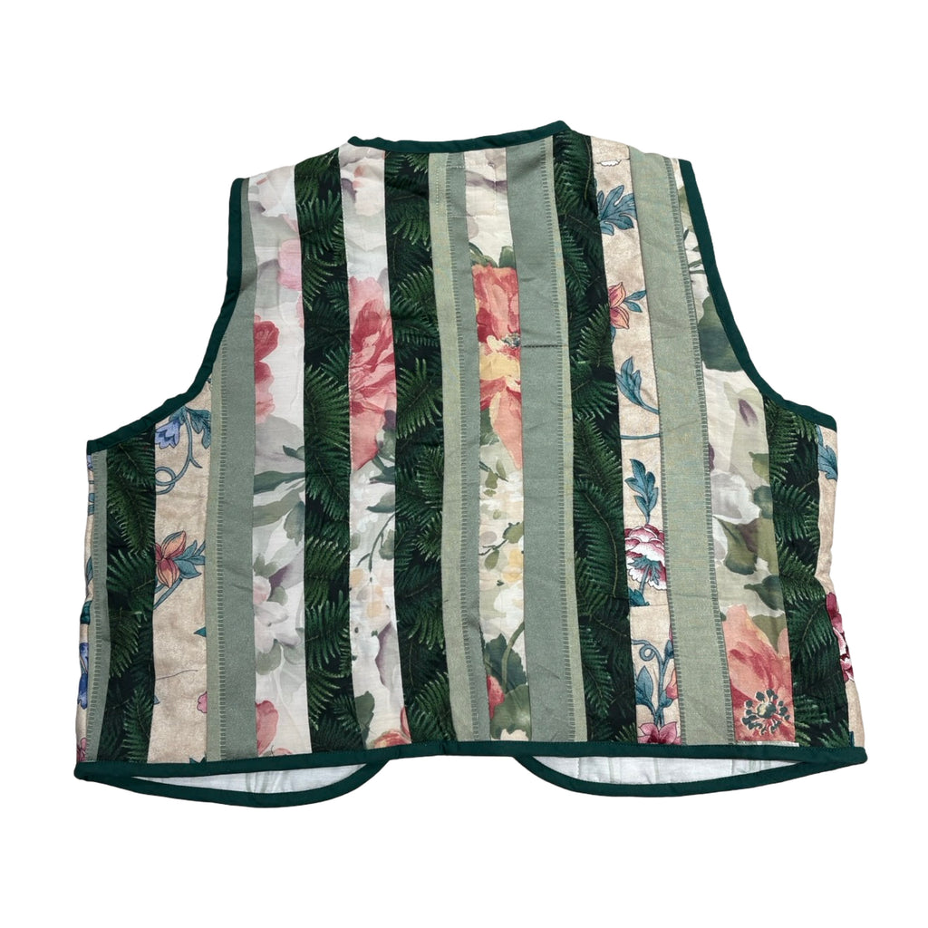 Florals & Pine Quilted Vest Reworks