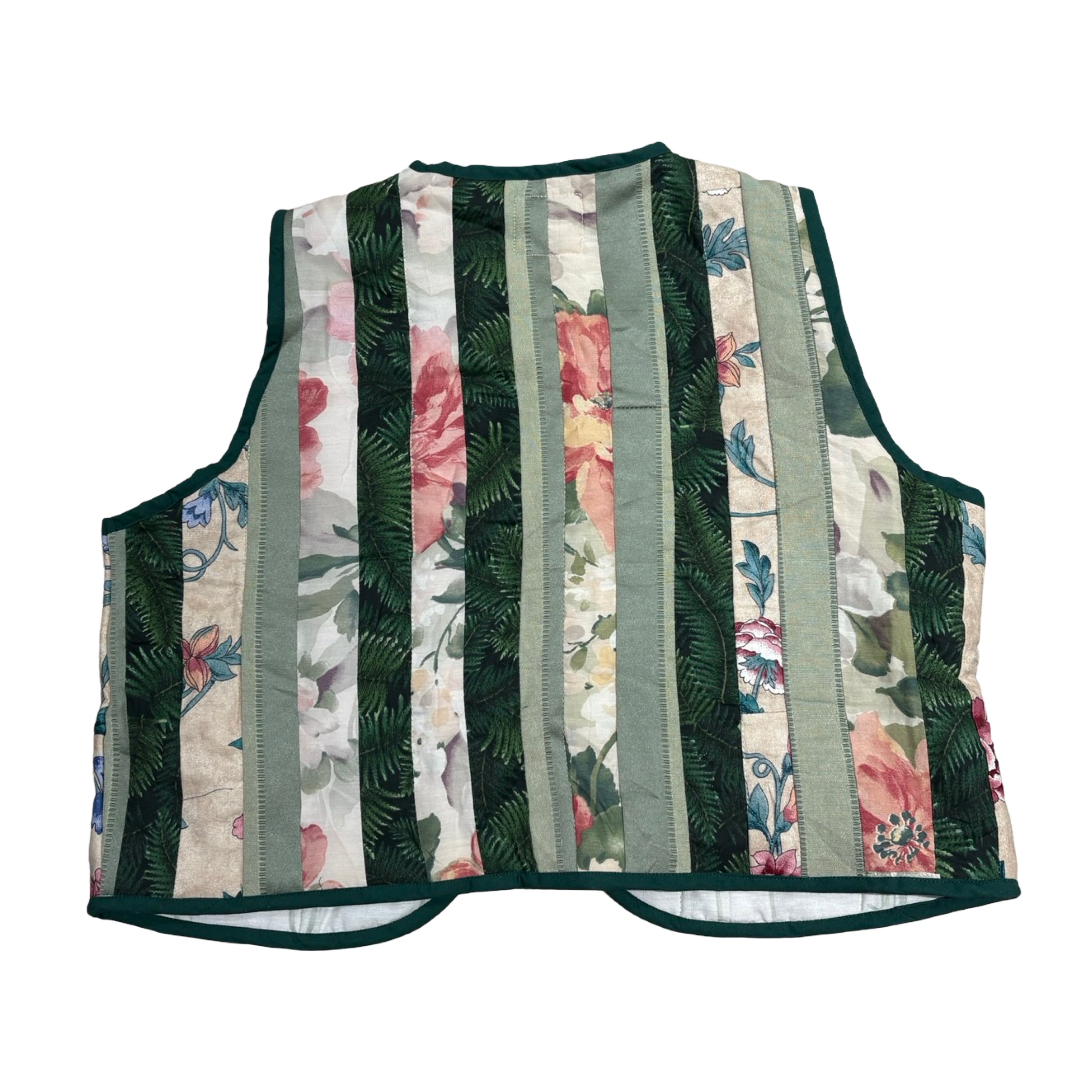 Florals & Pine Quilted Vest Reworks