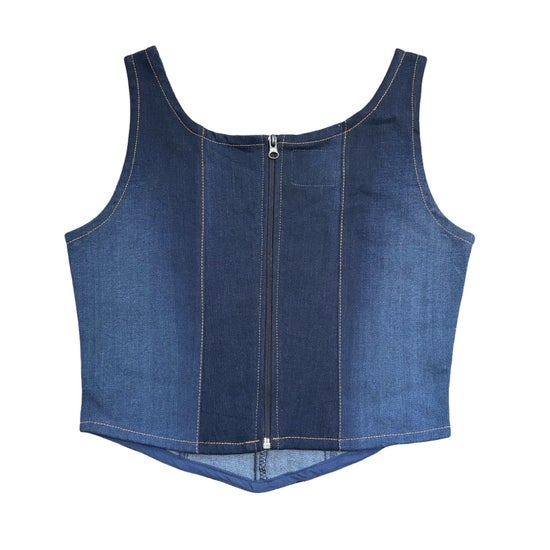 Denim Corset Top Rework