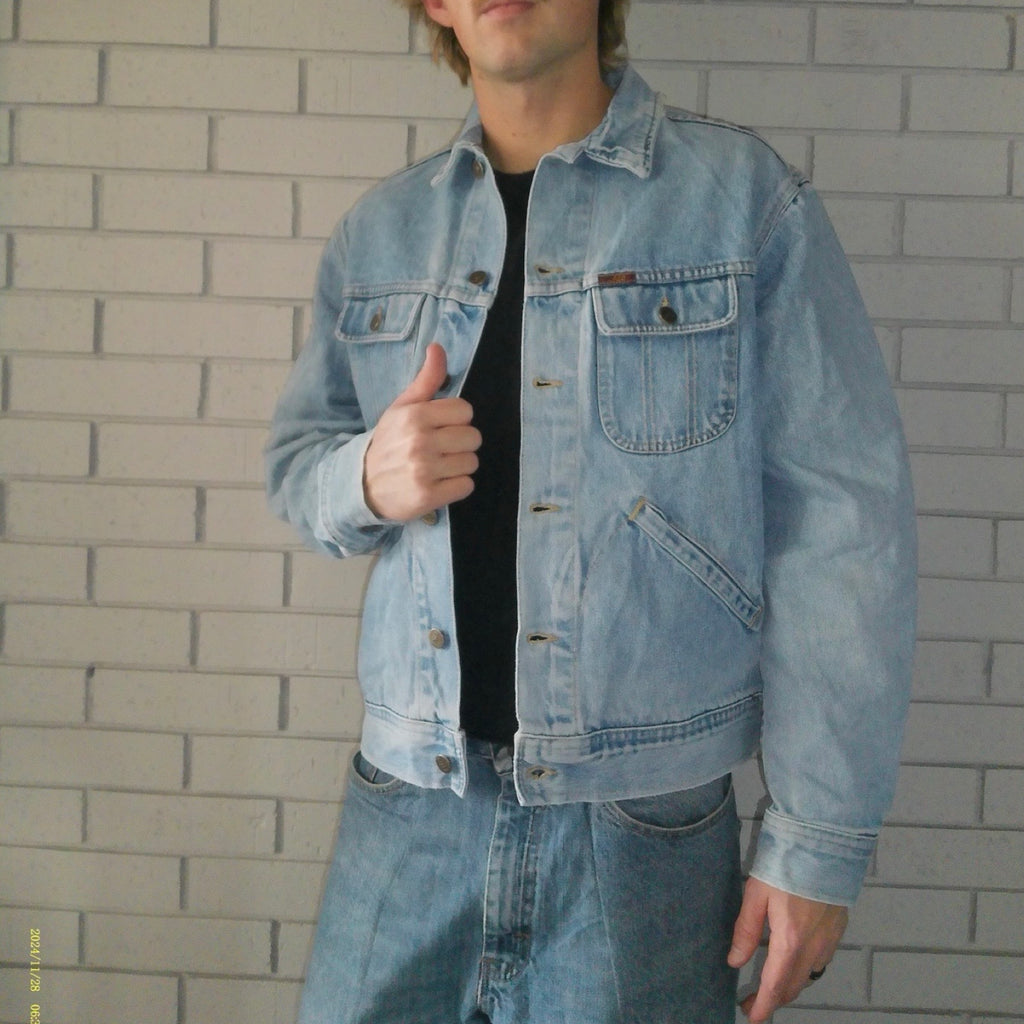 Rifle Trademark Large Light Wash Denim Jacket