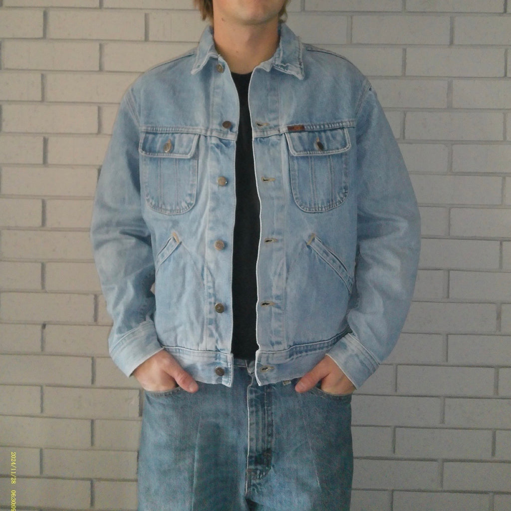 Rifle Trademark Large Light Wash Denim Jacket