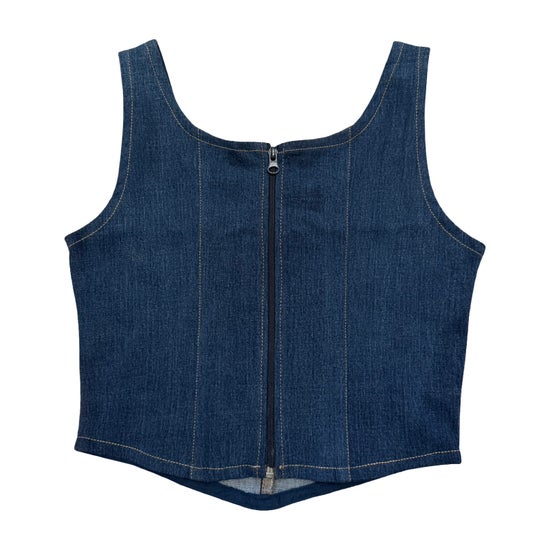 Denim Corset Top Rework