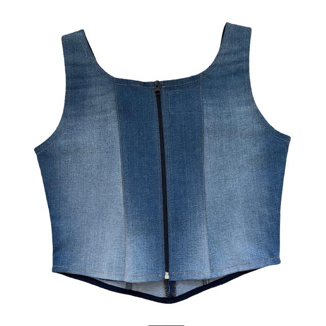 Denim Corset Top Rework