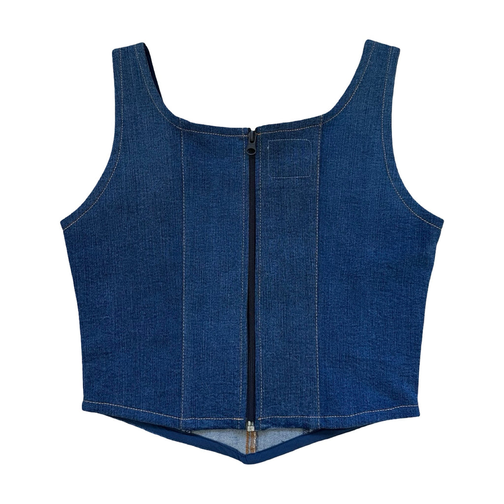 Denim Corset Top Rework