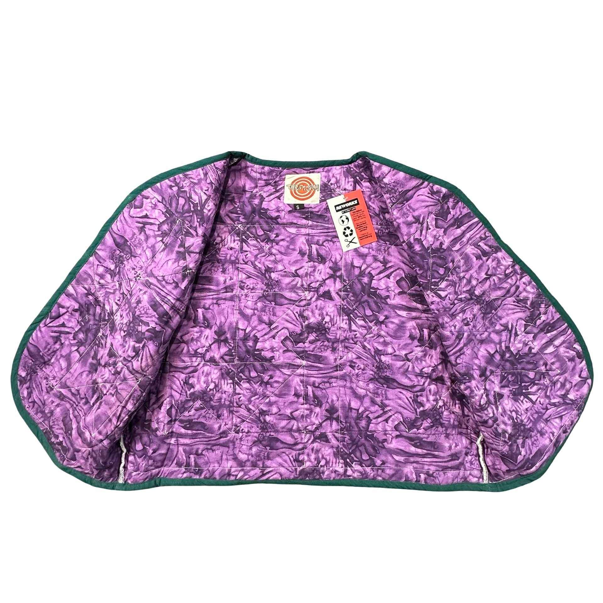 Amethyst Pinwheel S quilted vest rework - lining