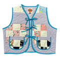 Lavender Nine Patch S quilted vest rework - front