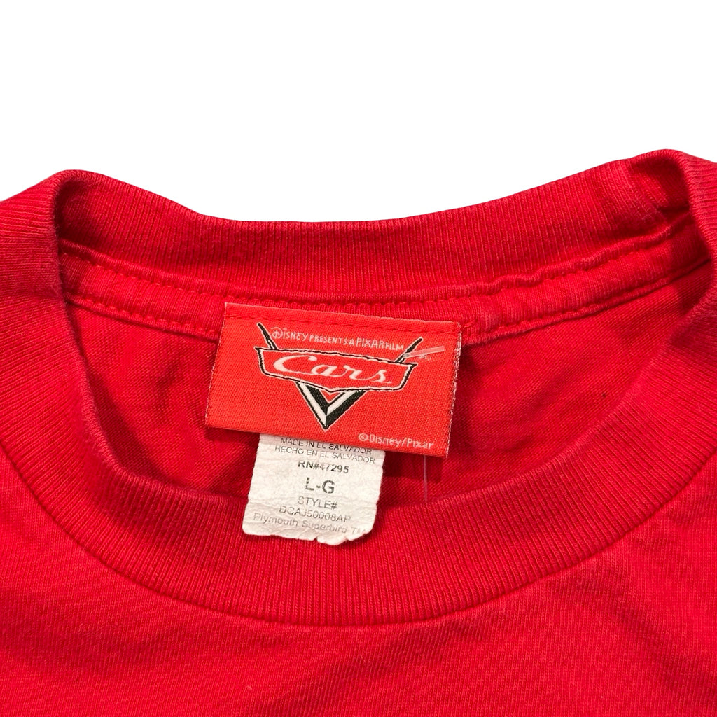 Vintage Disney Pixar Cars Piston Cup Lightning McQueen T-Shirt Red Kids L