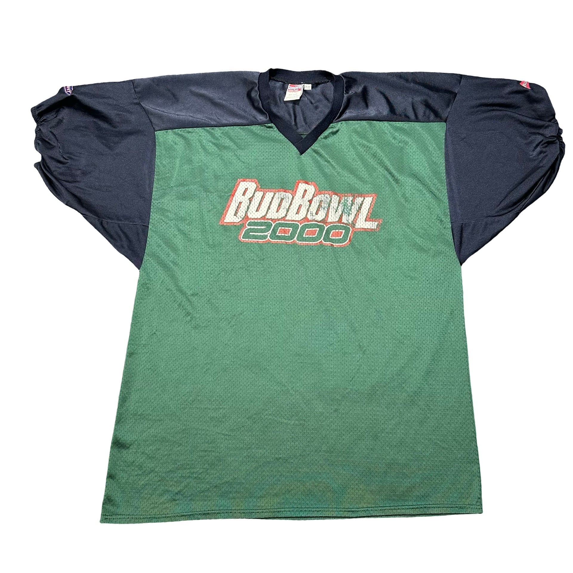 Bud Bowl 2000 green football jersey front
