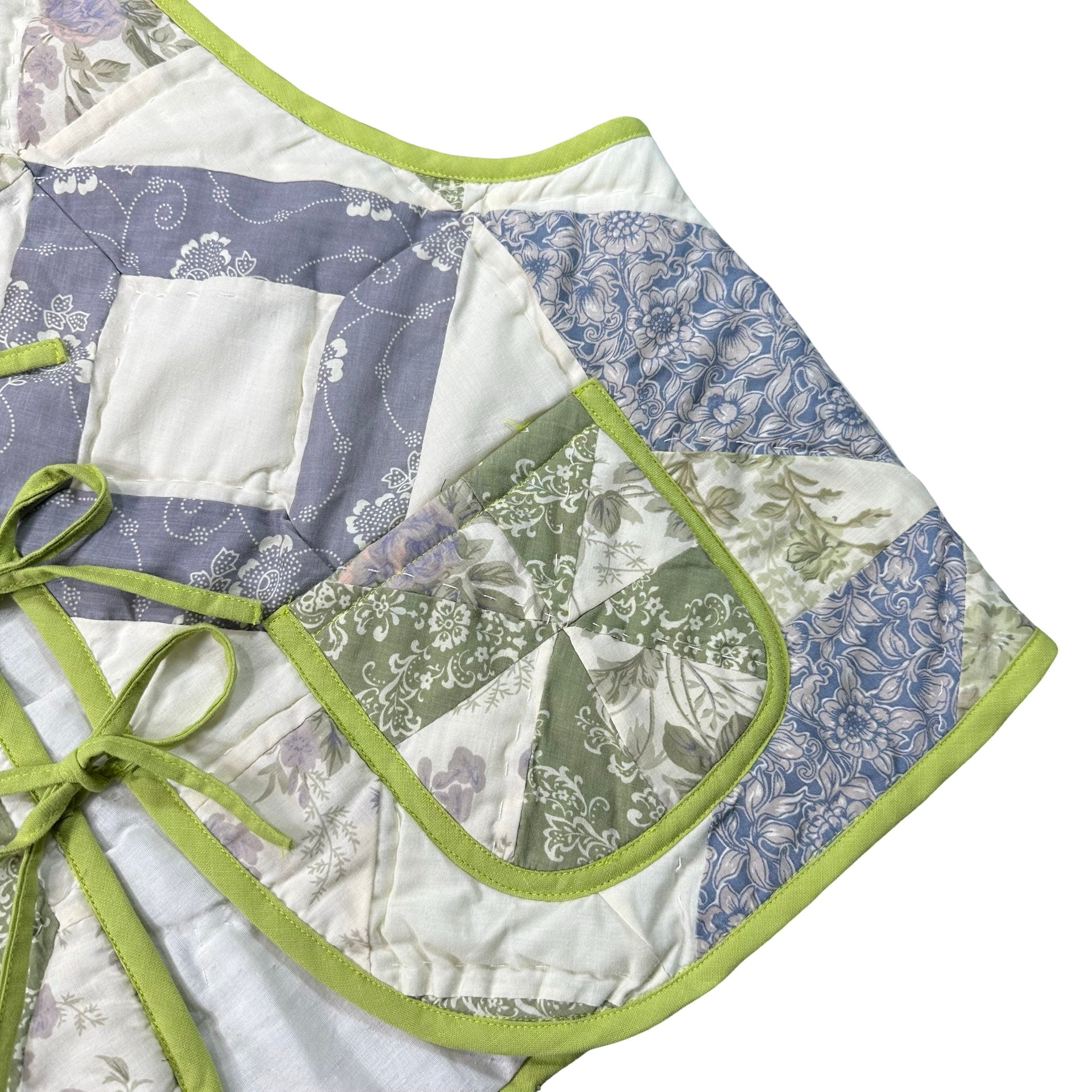 Willow Diamond M quilted vest rework - pocket detail