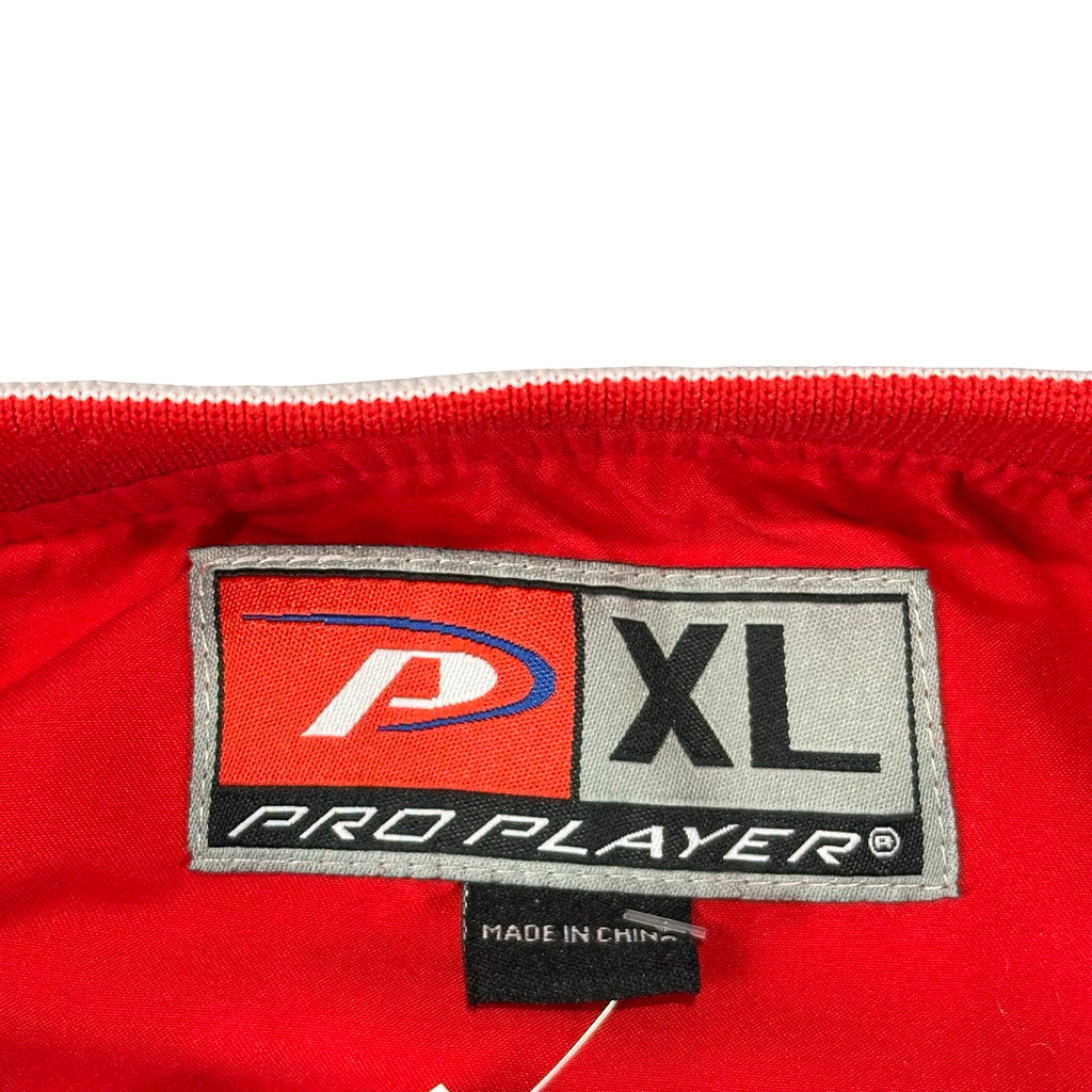 Vintage Pro Player Wisconsin Tackle Twill Pullover Windbreaker Red Mens XL