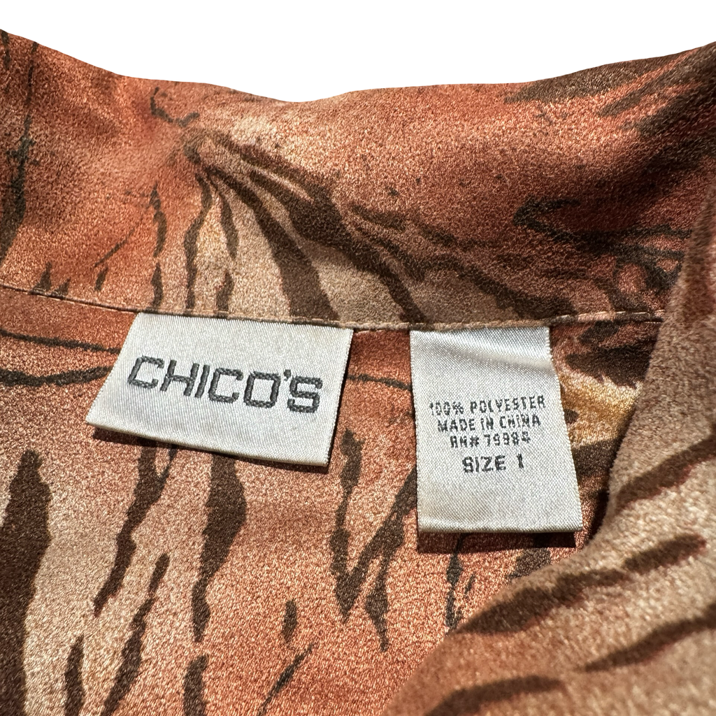 Chico's brand label size 1 100% polyester