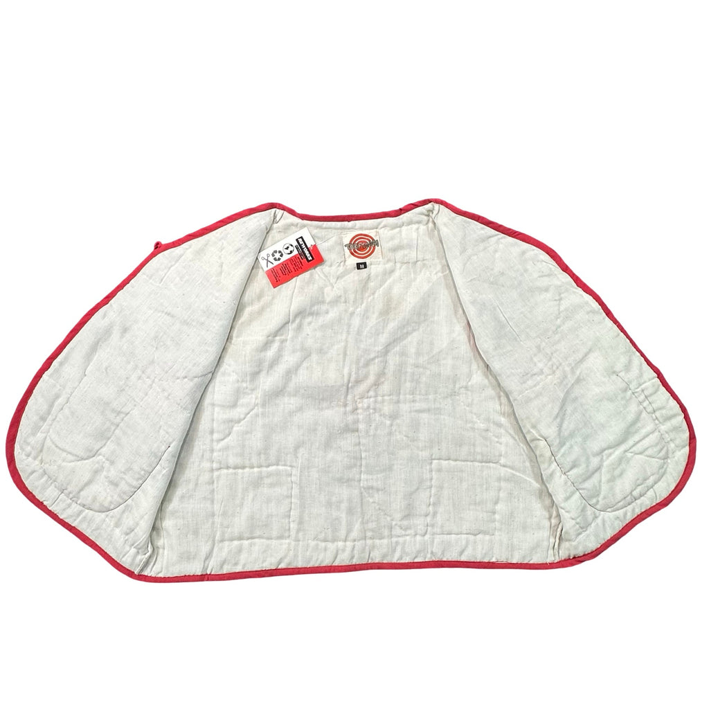 Poinsettia Star M quilted vest rework - lining