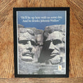 Johnnie Walker Mount Rushmore Up Here Some Day Framed Vintage Magazine Ad