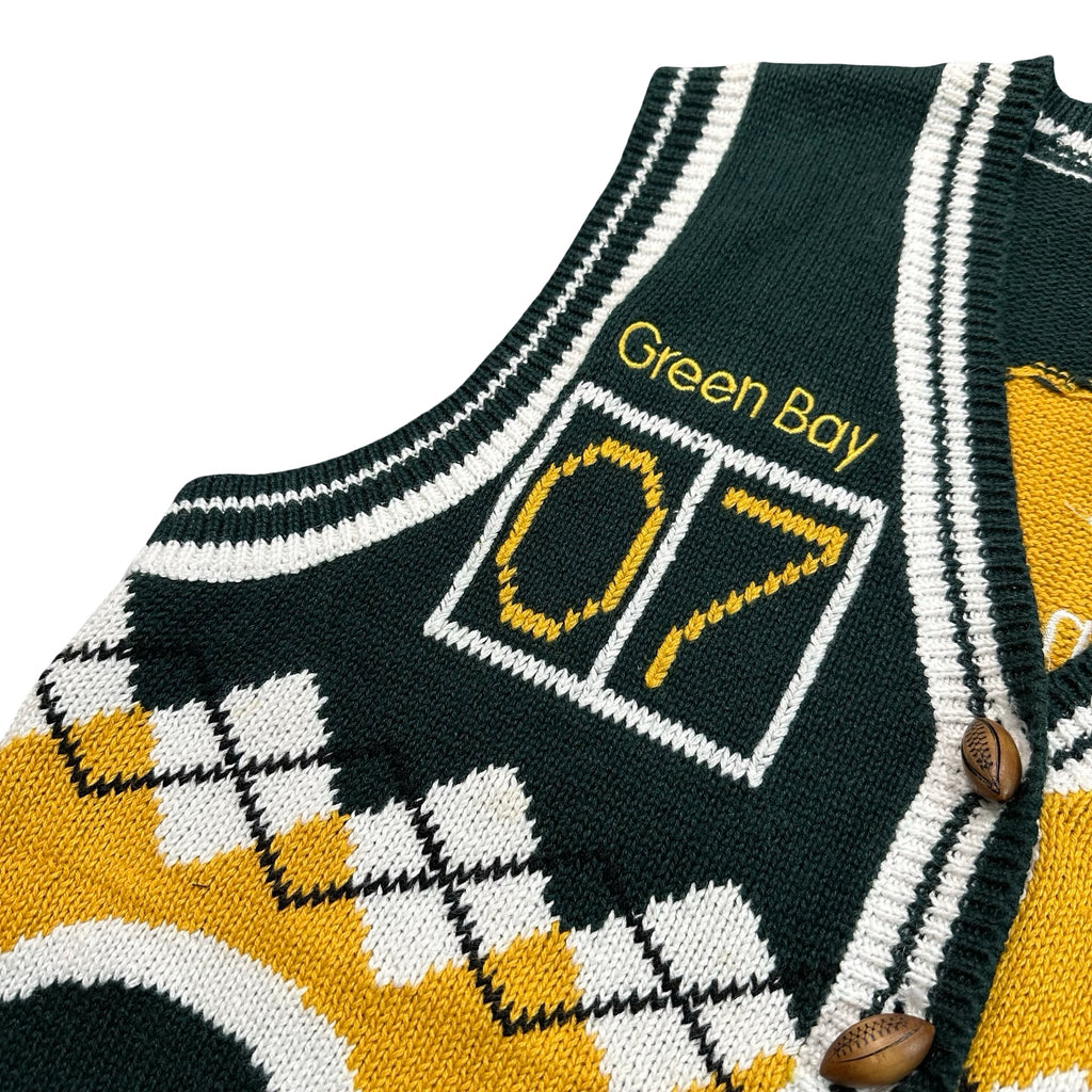 Vintage Christopher & Banks Green Bay Packers Embroidered Knit Sweater Vest Womens M