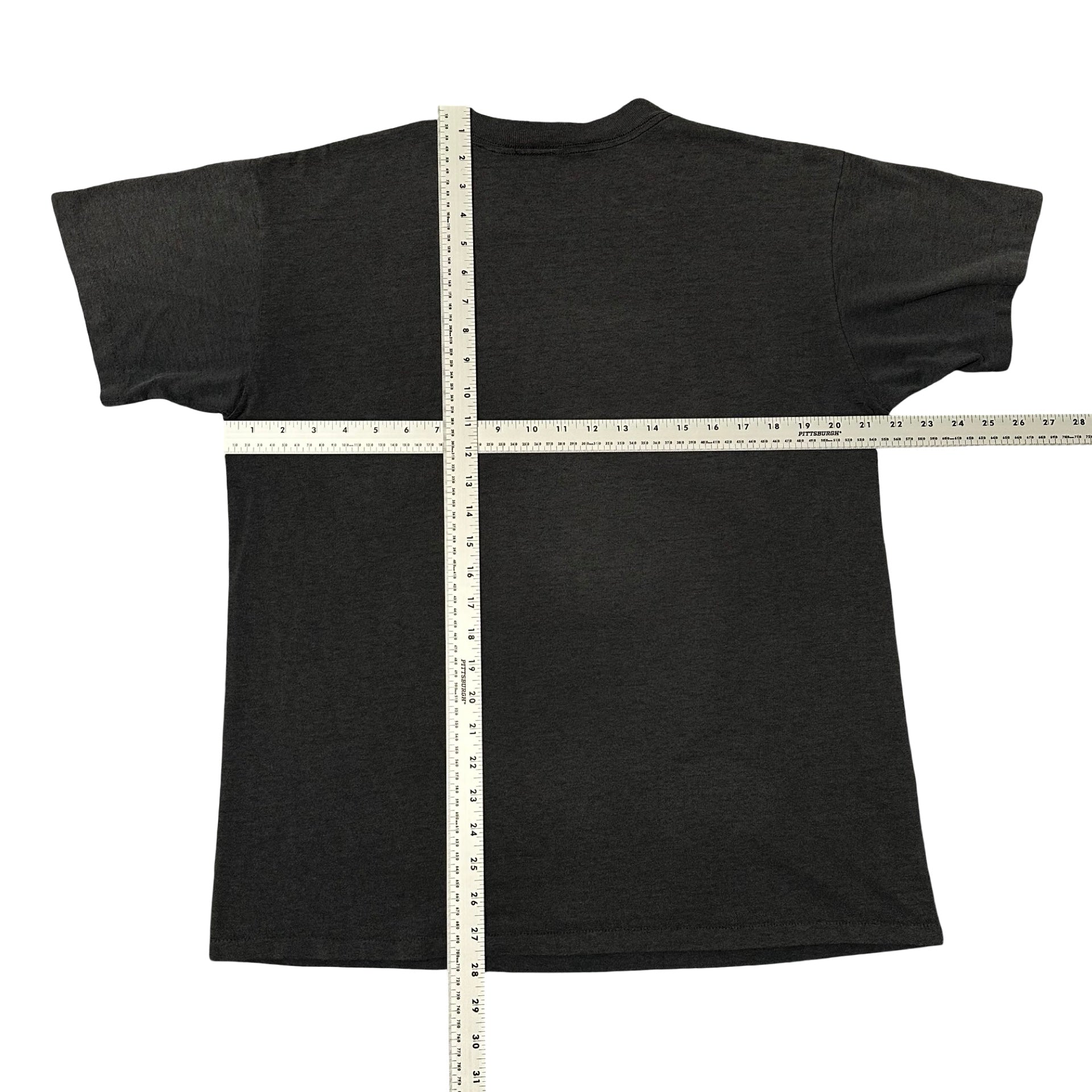 Faded tee back with measurements