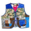 Copper and Cobalt Crazy Quilt M vest rework - front