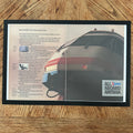 Framed vintage Amtrak All Aboard double page magazine ad