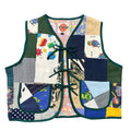 Attic Scrap Patchwork S quilted vest rework - front