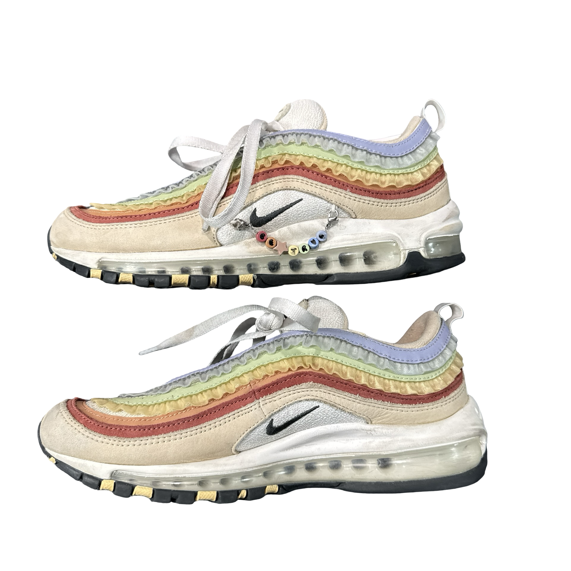 Nike Air Max 97 Be True 2023 Ruffle Rainbow Sneakers Sail Mens 8