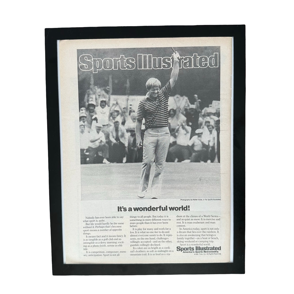 Sports Illustrated Its A Wonderful World Golf Framed Vintage Magazine Ad