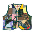 Attic Scrap Patchwork XS quilted vest rework - front