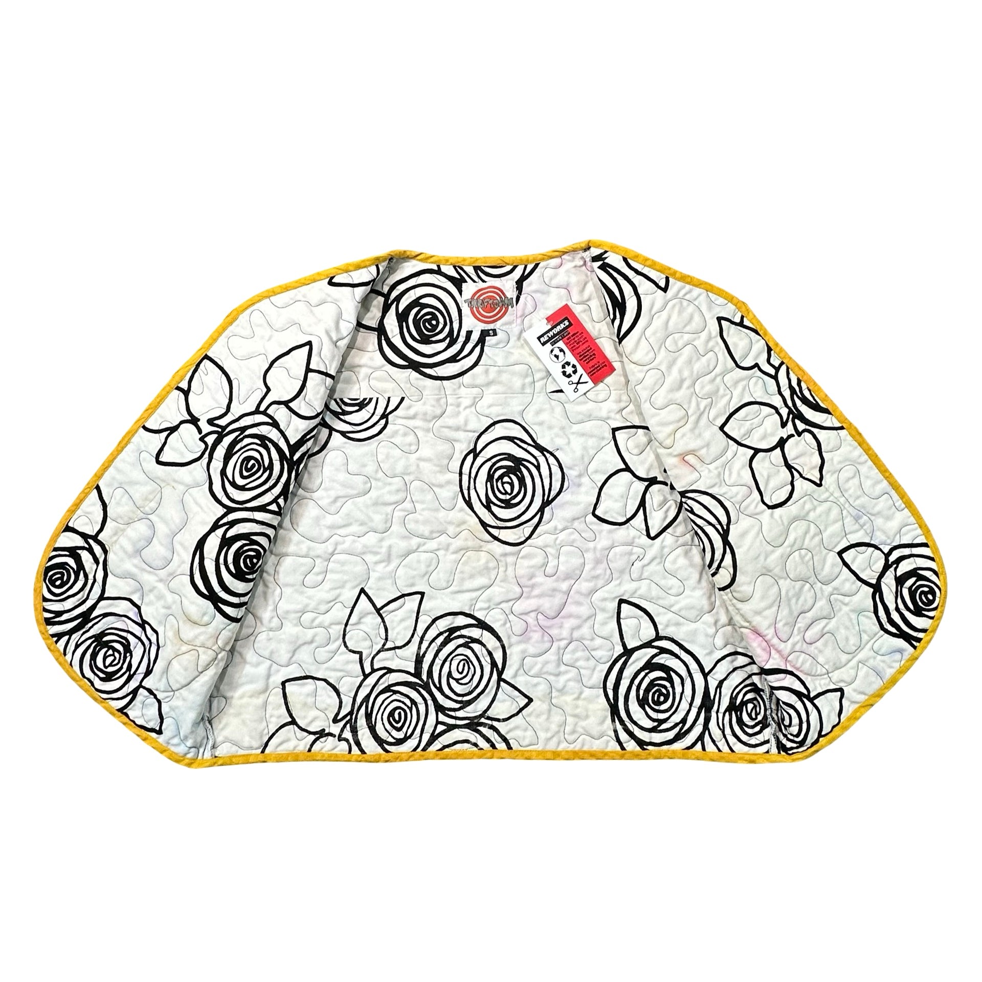 Midnight Batik Scrap S quilted vest rework - lining