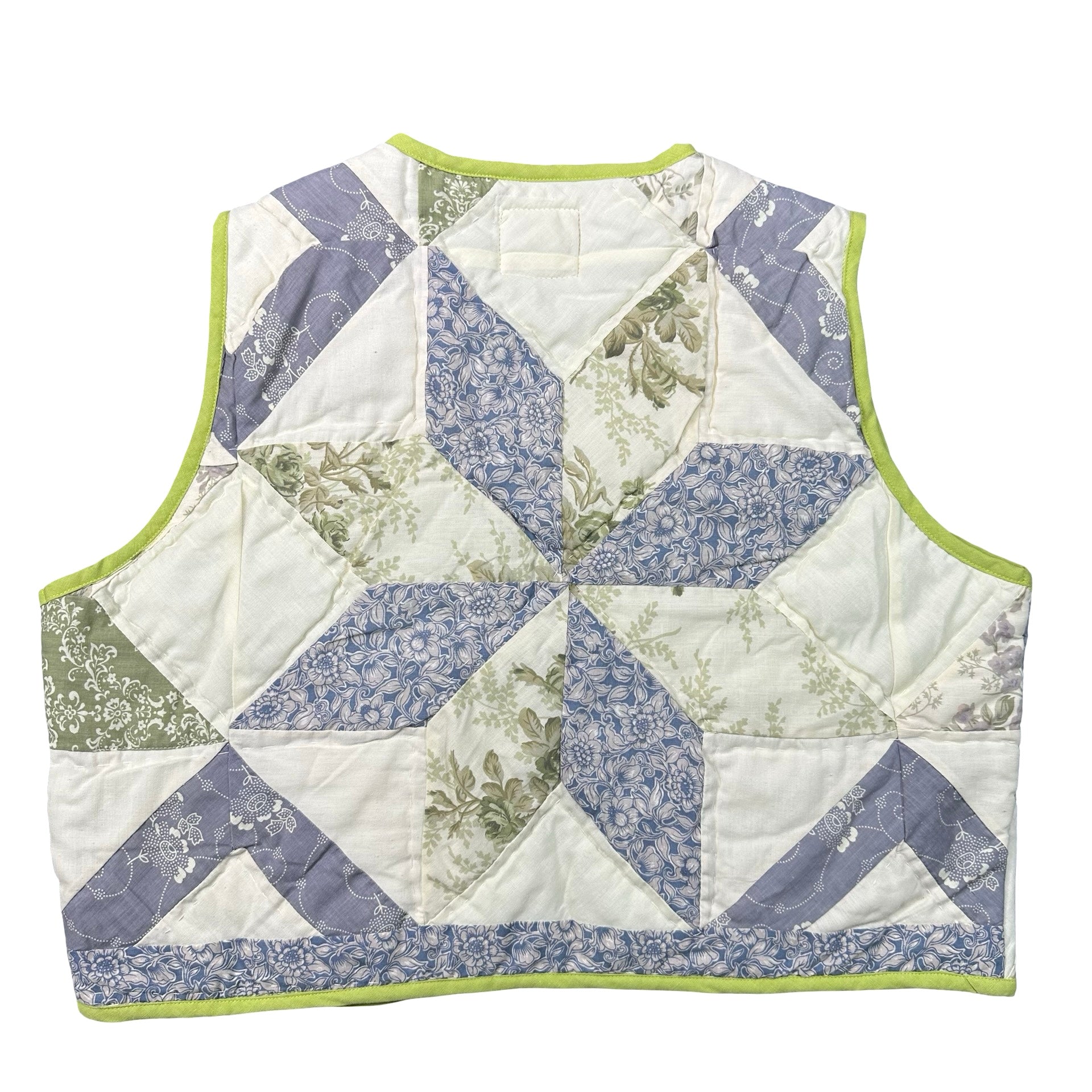 Willow Diamond M quilted vest rework - back