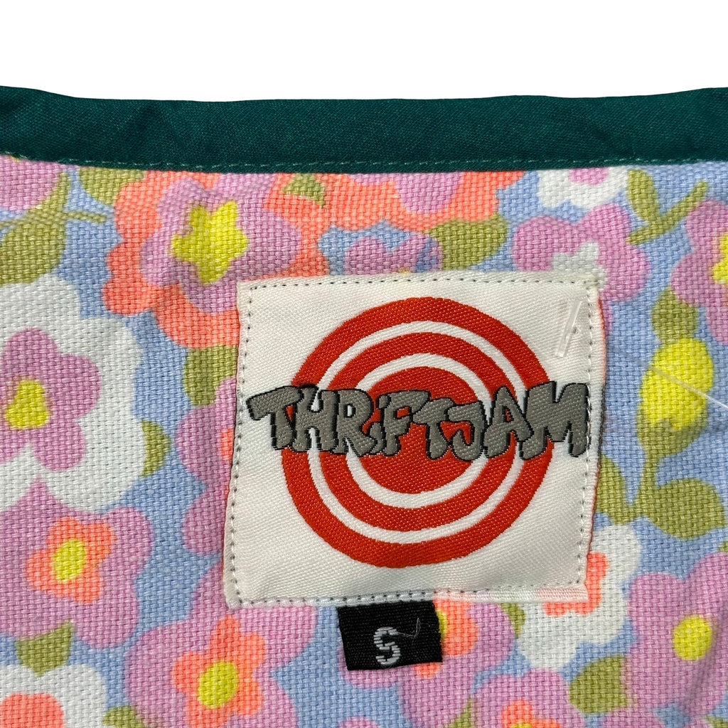 Attic Scrap Patchwork S quilted vest rework - ThriftJam size tag