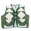 Clover Churn Dash quilted vest rework, size 2XL, front