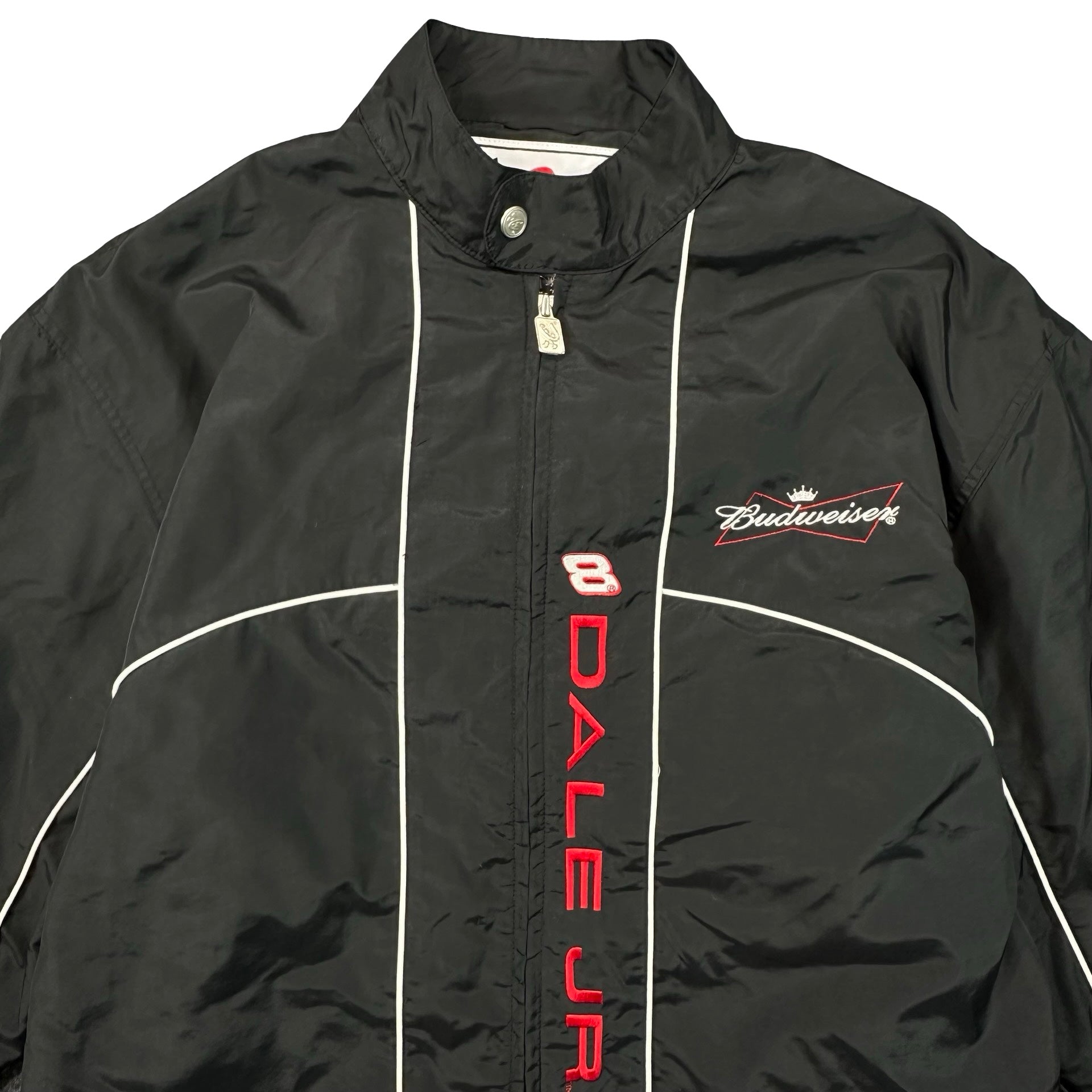 Chase Authentics Dale Jr 8 Budweiser NASCAR Racing Jacket Black Mens XL