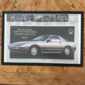 Framed vintage 1987 Mazda RX-7 double page magazine ad