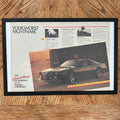 Framed vintage Chevrolet Camaro IROC-Z double page magazine ad
