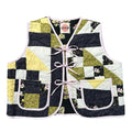 Blossom Noir L quilted vest rework - front