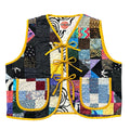Midnight Batik Scrap S quilted vest rework - front